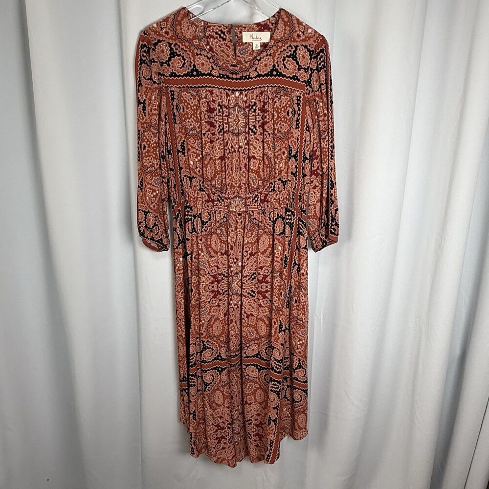 Nurture By Westbound Elastic Waist Paisley Boho Maxi Dress Sz M New